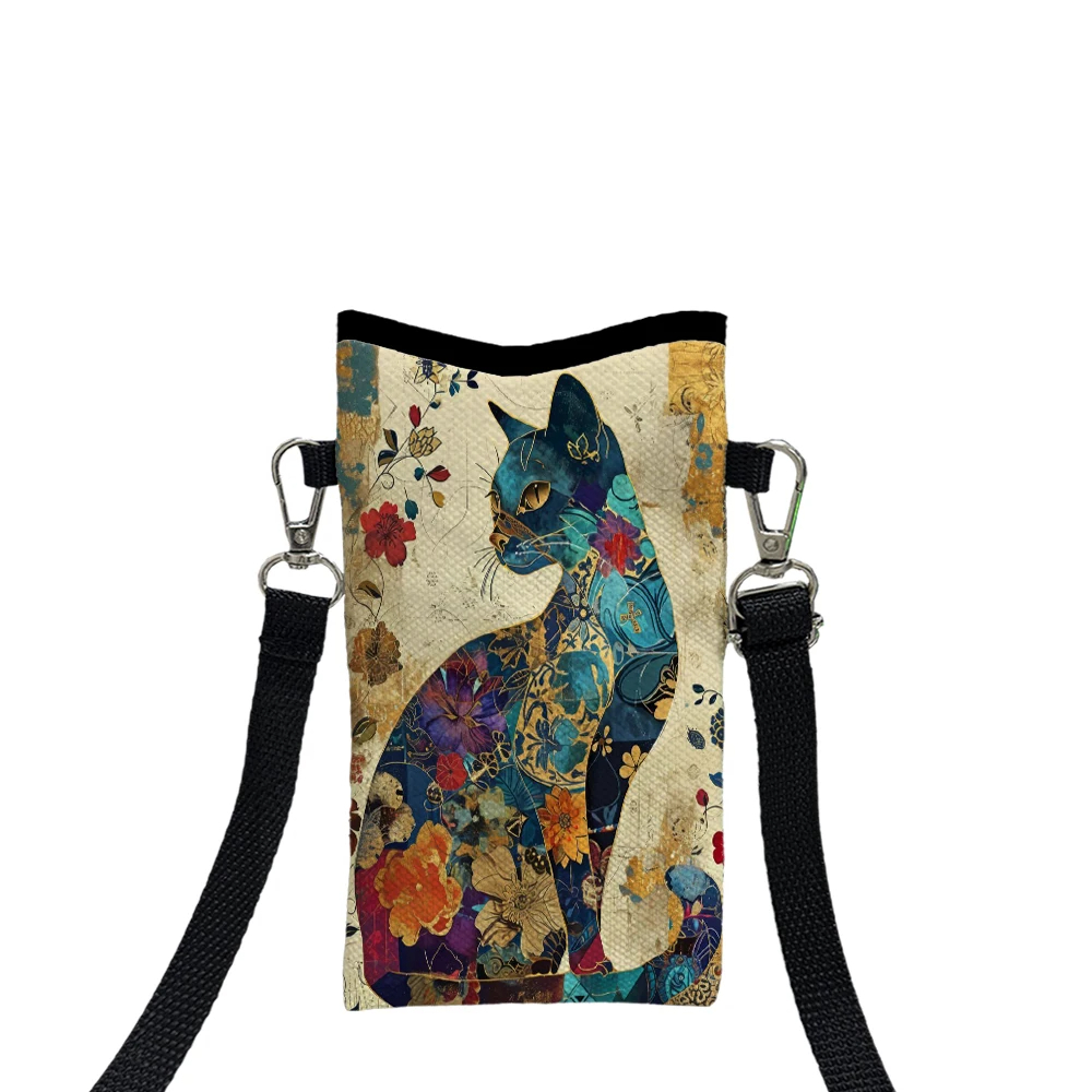 Floral Cat Pattern Crossbody B - Phone Bag Crossbody incelemesi ve fiyatı