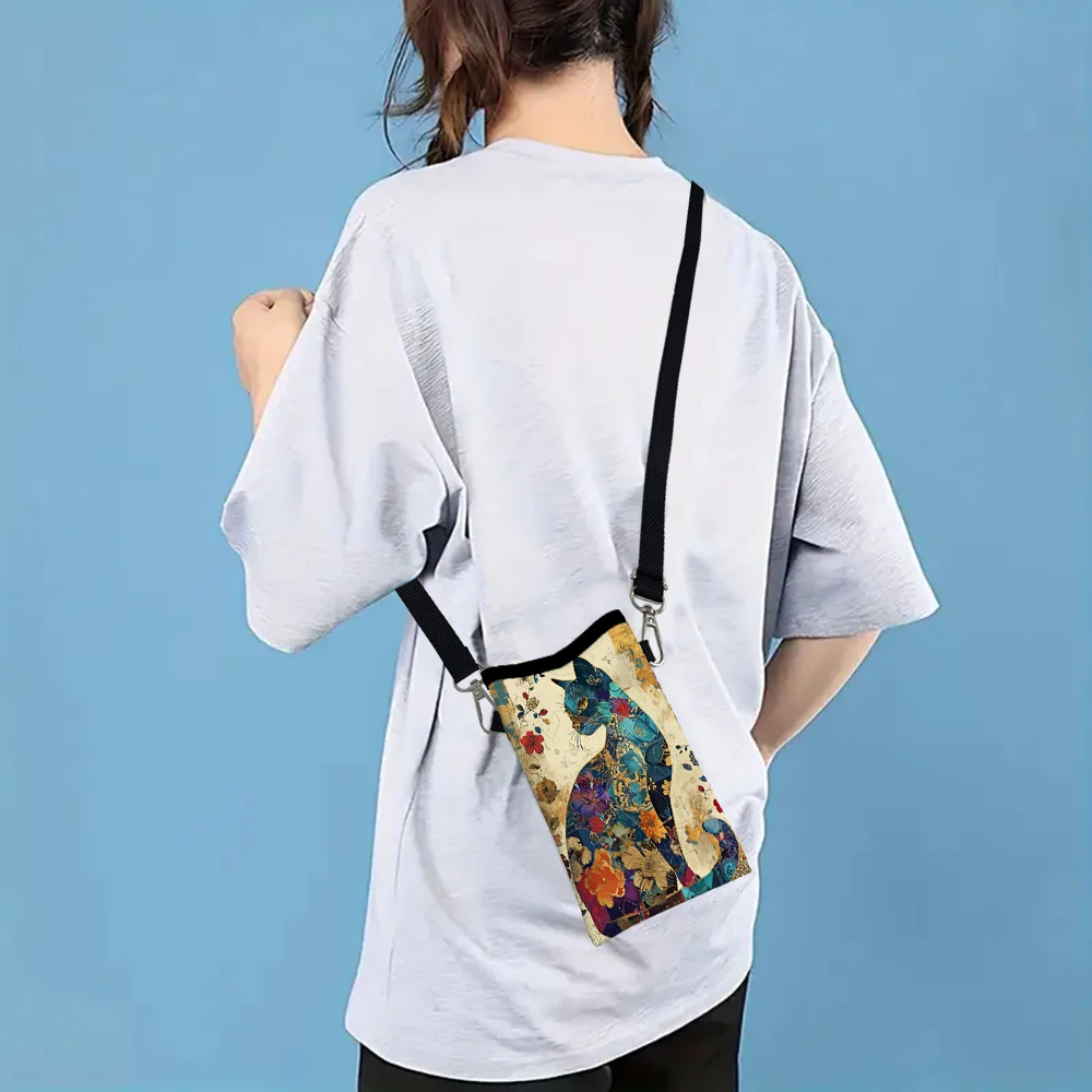 Floral Cat Pattern Crossbody B - Phone Bag Crossbody incelemesi ve fiyatı