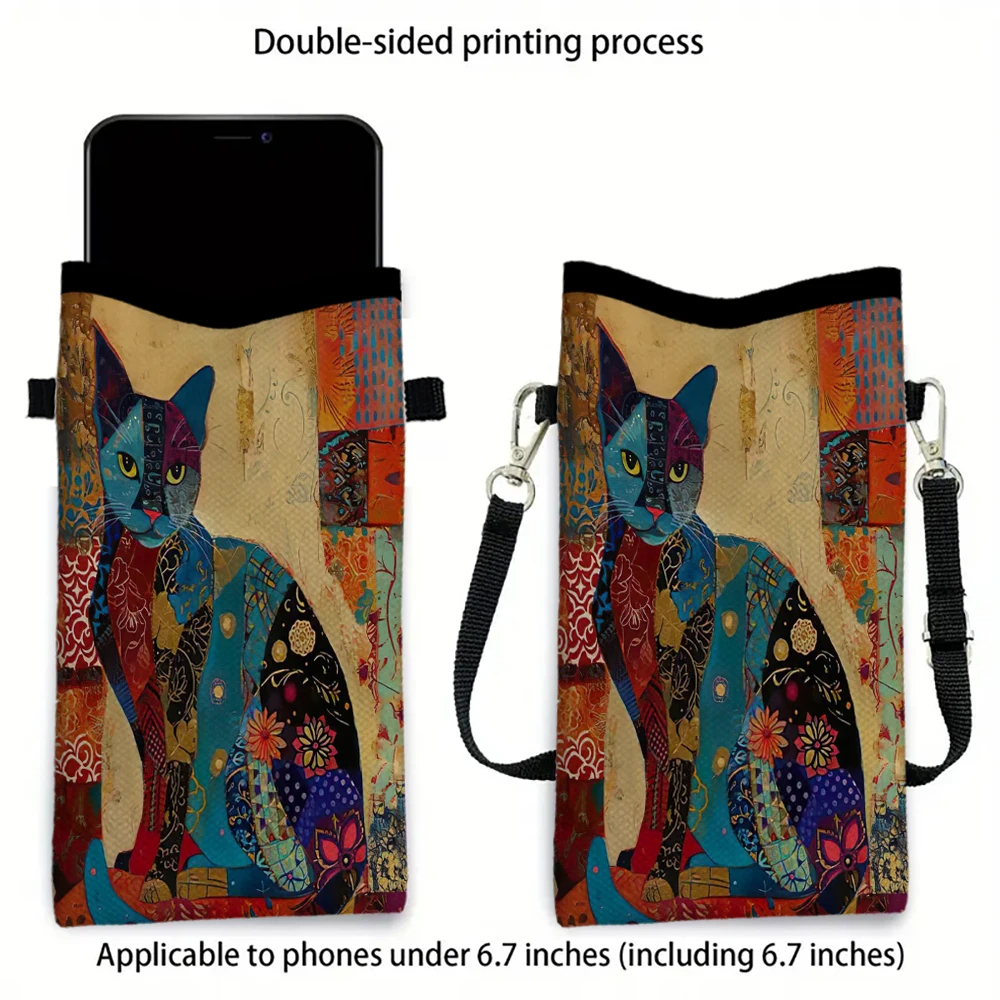 Floral Cat Pattern Crossbody B - Phone Bag Crossbody incelemesi ve fiyatı