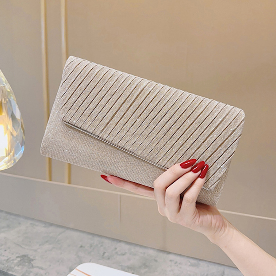 Women's Sparkle Pleated Flip E - Flap Bag Envelope incelemesi ve fiyatı