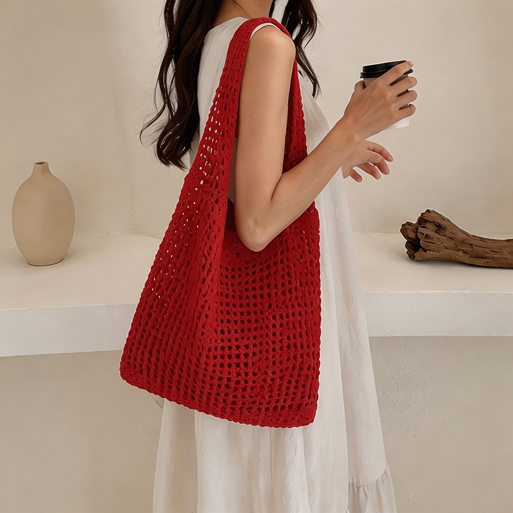 Crochet Bag Handmade Hollow Ou - Women Bags Handmade incelemesi ve fiyatı