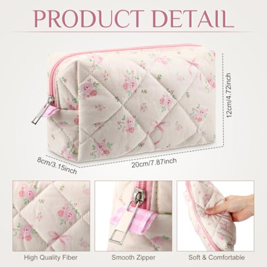 10 Pcs Quilted Makeup Bag Bulk - Women'S Bag incelemesi ve fiyatı