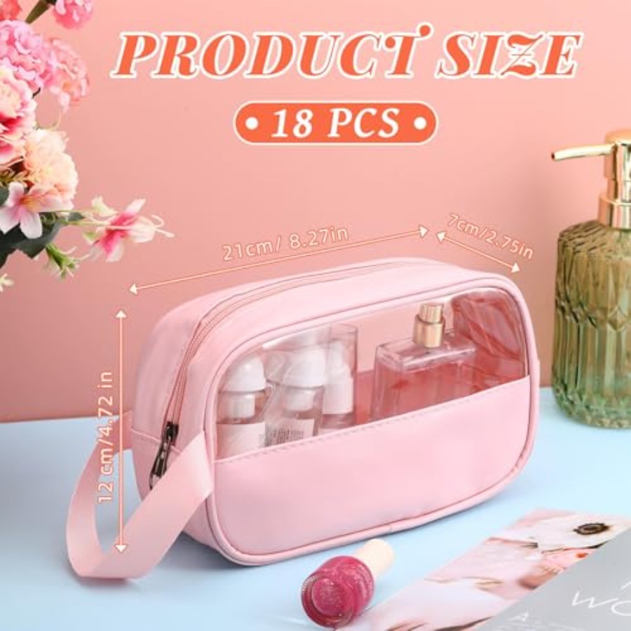 18 Pcs Clear Cosmetic Bags Bul - Women'S Bag incelemesi ve fiyatı