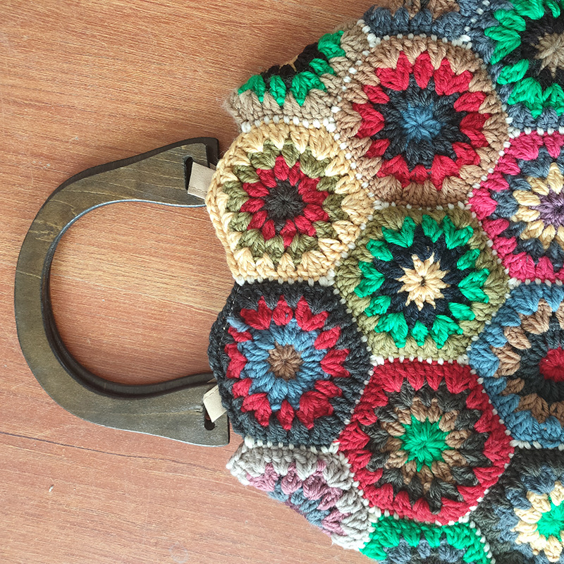 Bohemian Granny SquareCrochet  - Women Bags Handmade incelemesi ve fiyatı